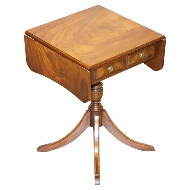 STUNNING BEVAN FUNNELL EXTENDING MAHOGANY SIDE END LAMP WINE CARD TABLE