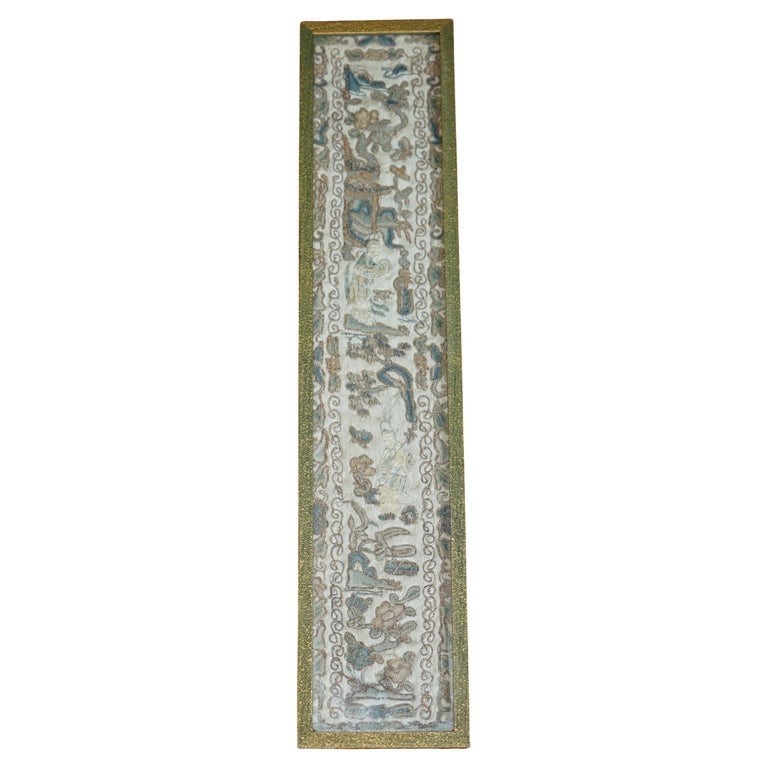 VINTAGE-CHINESE-PEKING-FORBIDDEN-STITCH-EMBROIDERY-SILK-THREAD-MEIJI-ERA-SAMPLER-187656123776