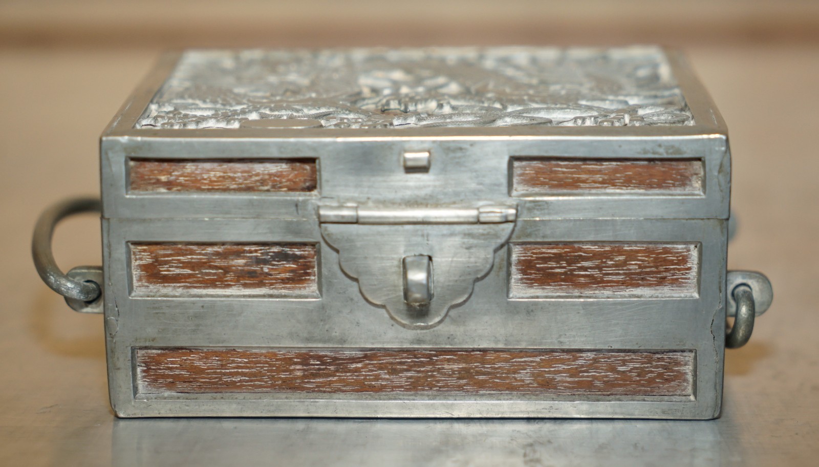 ANTIQUE-CIRCA-1900-CHINESE-KUT-HING-PEWTER-WOOD-CARVED-DRAGON-JEWELLERY-BOX-205812682707-13