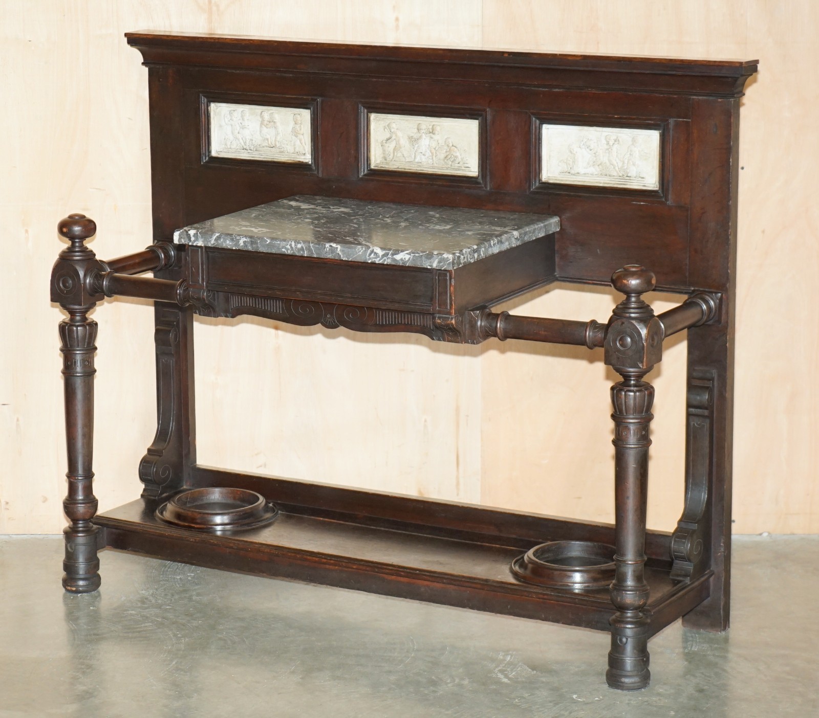 JOHN-MAPLE-CO-MAHOGANY-MARBLE-WITH-ITALIAN-PLASTER-FRIEZES-UMBRELLA-STAND-177526767337-2