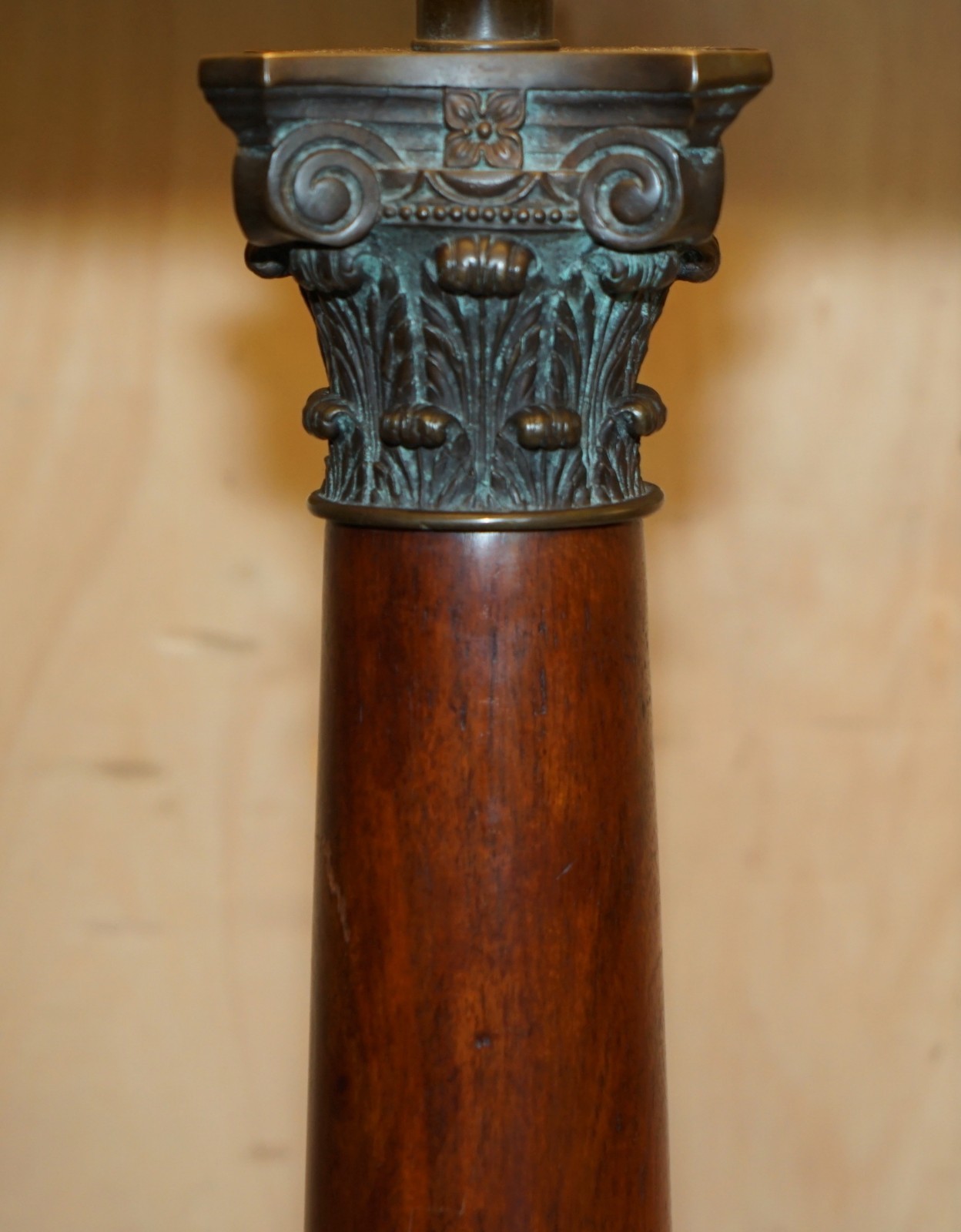 PAIR-OF-HUGE-95CM-GRAND-TOUR-STYLE-ROMAN-CORINTHIAN-PILLAR-BRASS-DESK-LAMPS-177529787127-18