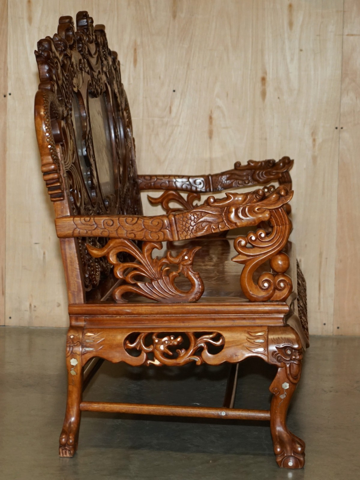 19TH-CENTURY-ROSEWOOD-MARBLE-MOTHER-OF-PEARL-DRAGON-CHINESE-ORIENTAL-BENCH-205810851808-18