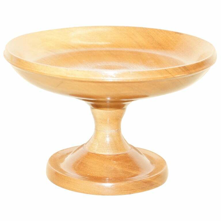 BRAND NEW AIR DRIED BEECH WOOD FRUIT BOWL ON NICELY TURNED BASE GREAT PRESENT