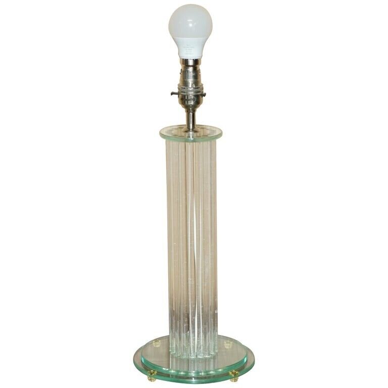SUPER COOL GLASS & BRASS DESIGNER TALL MULTIPLE COLUMN LAMP MUST SEE PICTURES