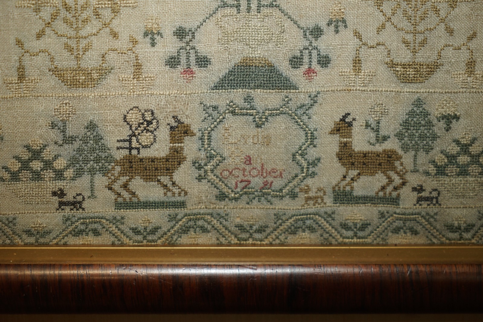 COLLECTABLE-ANTIQUE-ANTIQUE-1791-GEORGE-III-NEEDLEWORK-SAMPLER-ORIGINAL-STAMPED-205788811479-4