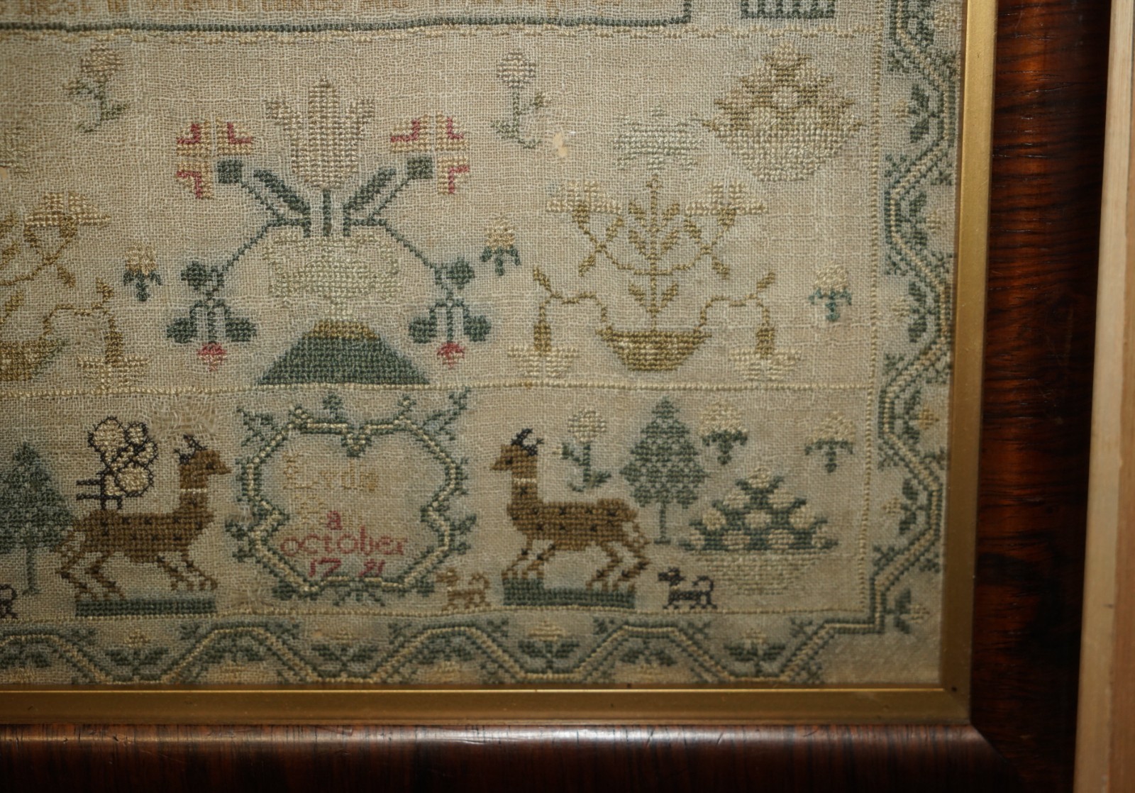 COLLECTABLE-ANTIQUE-ANTIQUE-1791-GEORGE-III-NEEDLEWORK-SAMPLER-ORIGINAL-STAMPED-205788811479-6