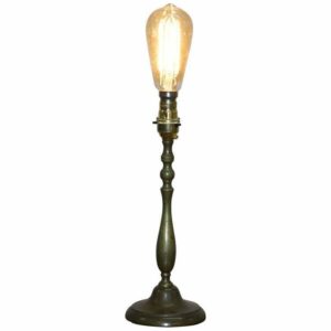 LOVELY VINTAGE BRONZED FULLY RETORED TABLE CANDLE LAMP NEW FITTING, CABLE ETC