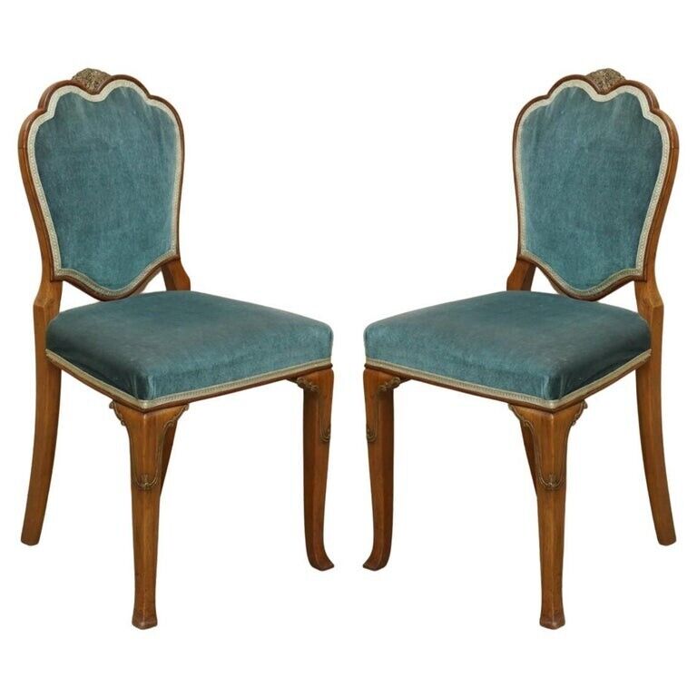 PAIR OF FINEST QUALITY WARING & GILLOWS SIDE BEDROOM CHAIRS PART OF LARGE SUITE
