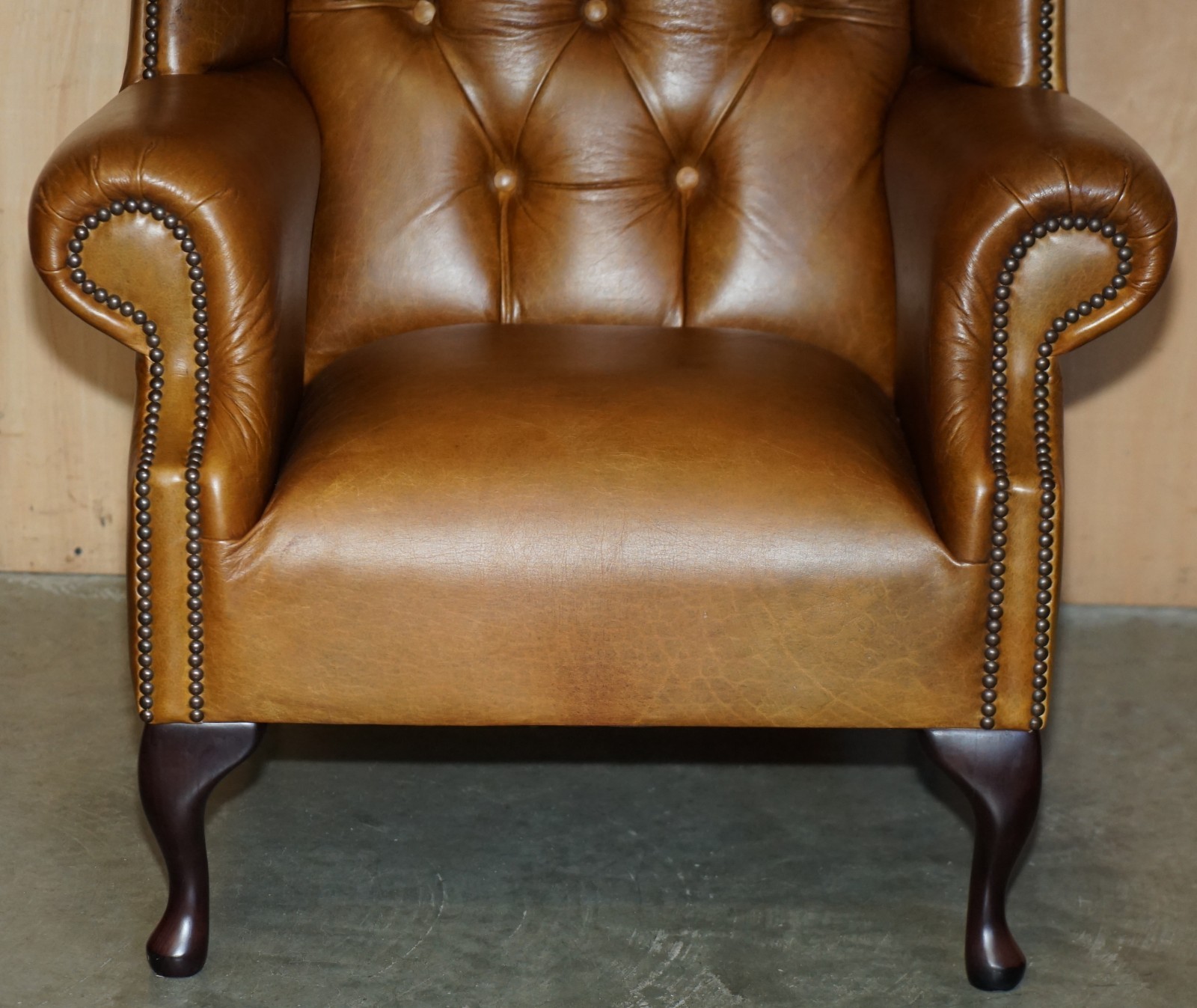 PAIR-OF-HUGE-132CM-TALL-HERITAGE-BROWN-LEATHER-CHESTERFIELD-WINGBACK-ARMCHAIRS-187687676009-9