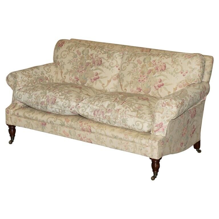 RRP £14,000 GEORGE SMITH CHELSEA TWO SEAT SOFA IN ORIGINAL UPHOLSTERY PART SUITE