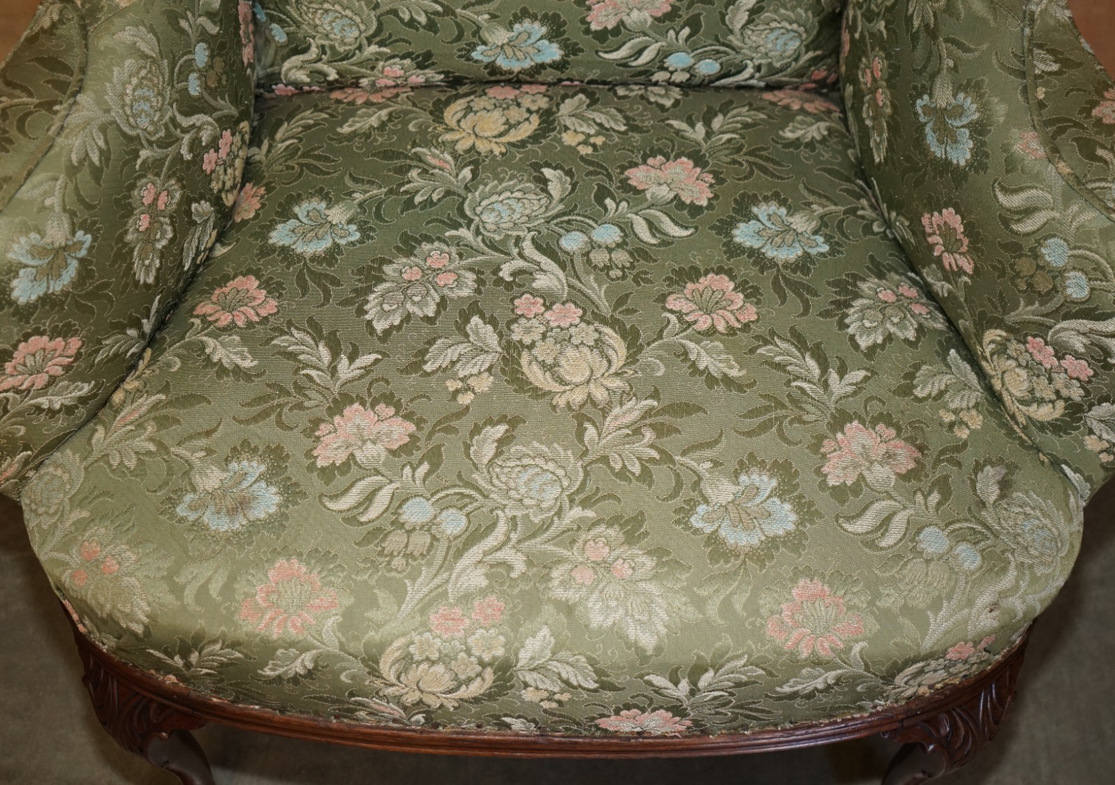 SUBLIME-ANTIQUE-HOWARD-SONS-WILLIAM-MORRIS-MAHOGANY-FRAMED-WINGBACK-ARMCHAIR-205810213749-11
