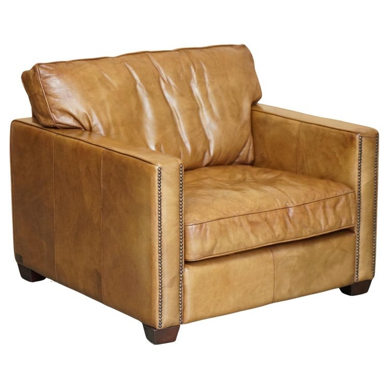 VISCOUNT-WILLIAM-HALO-TIMOTHY-OULTON-DESIGNED-BROWN-LEATHER-ARMCHAIR-205810789379